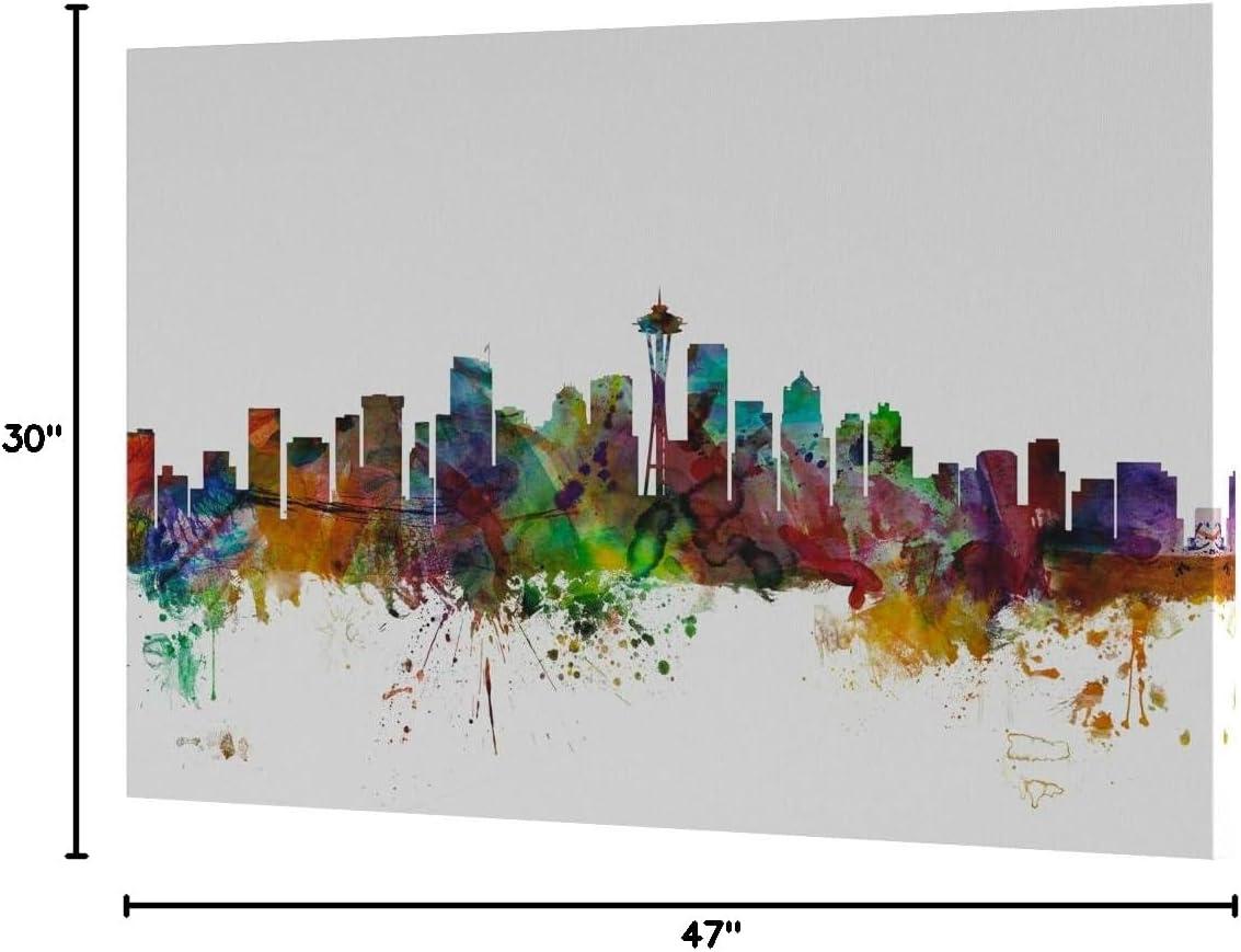Trademark Fine Art " Seattle Washington Skyline " by Michael Tompsett