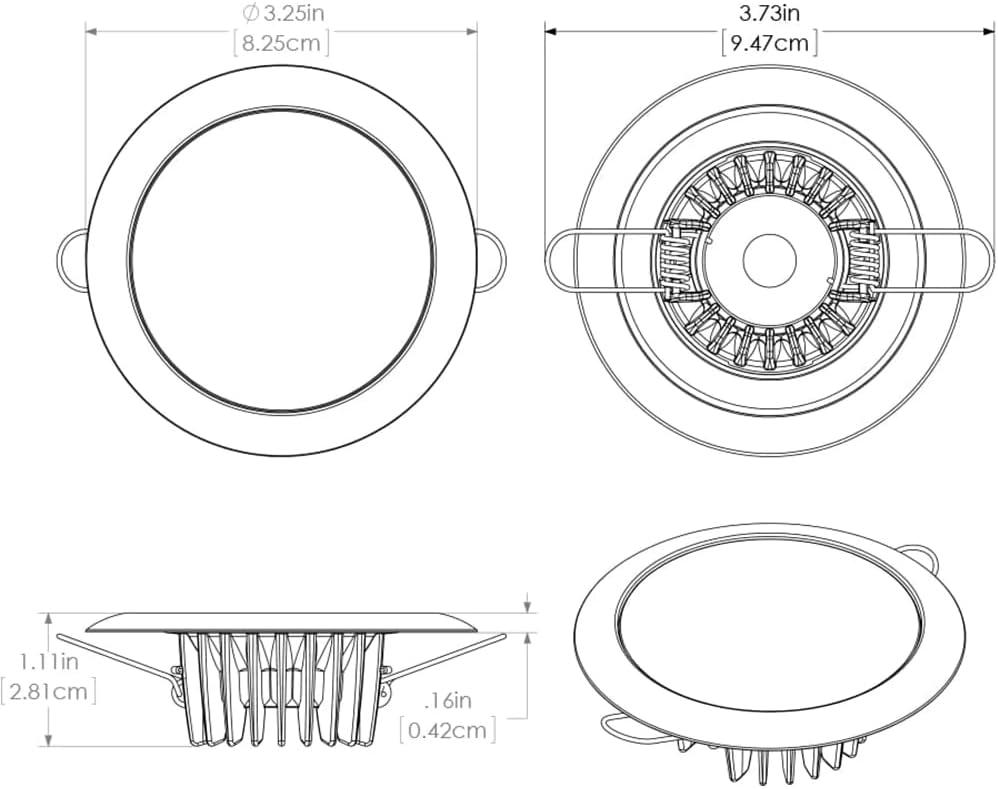 Sleek Mirage White/Blue/Red Glass LED Flush Mount Down Light