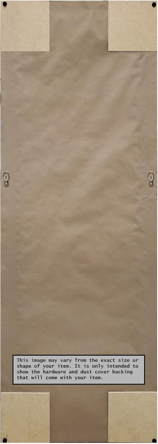 18" x 52" Flair Framed On the Door Mirror Soft White - Amanti Art: Modern Rectangle, Polystyrene Frame, No Assembly Required