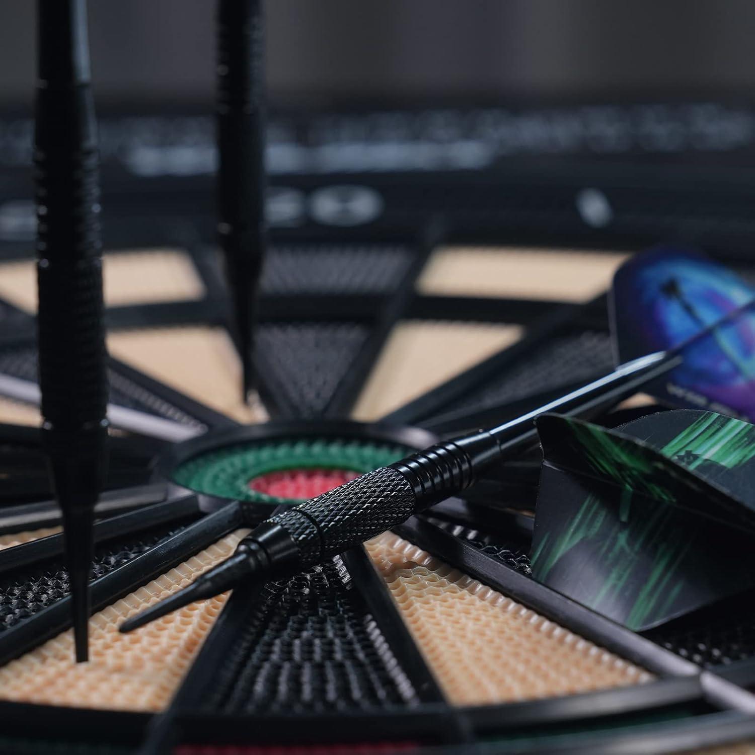 Electronic Dart Board LED Electric Digital Dart Boards for Adults with Cabinet with 12 Soft Tip Dartboard Set