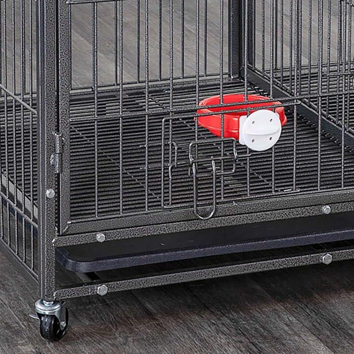 Go Pet Club Metal Collapsible Pet Crate with 3 Doors