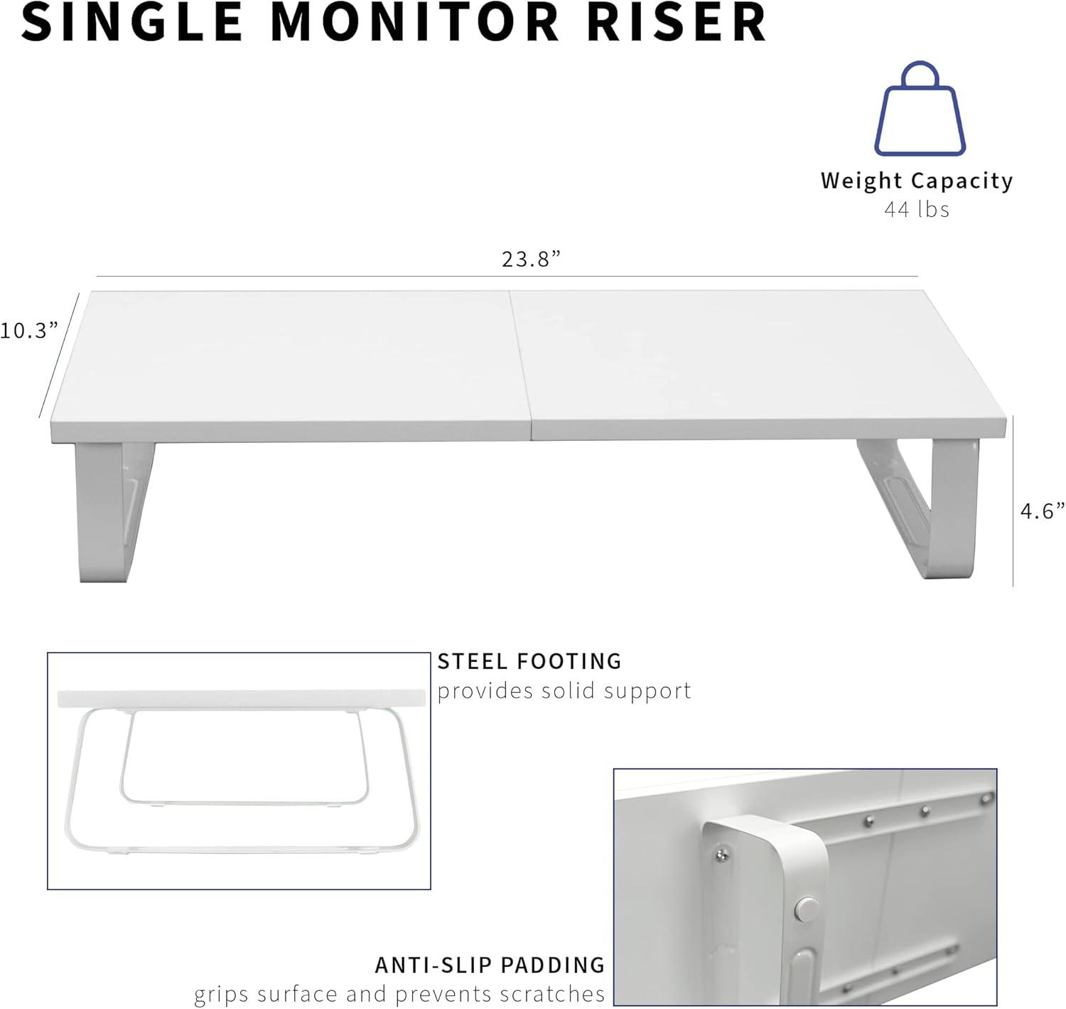 White Monitor Riser