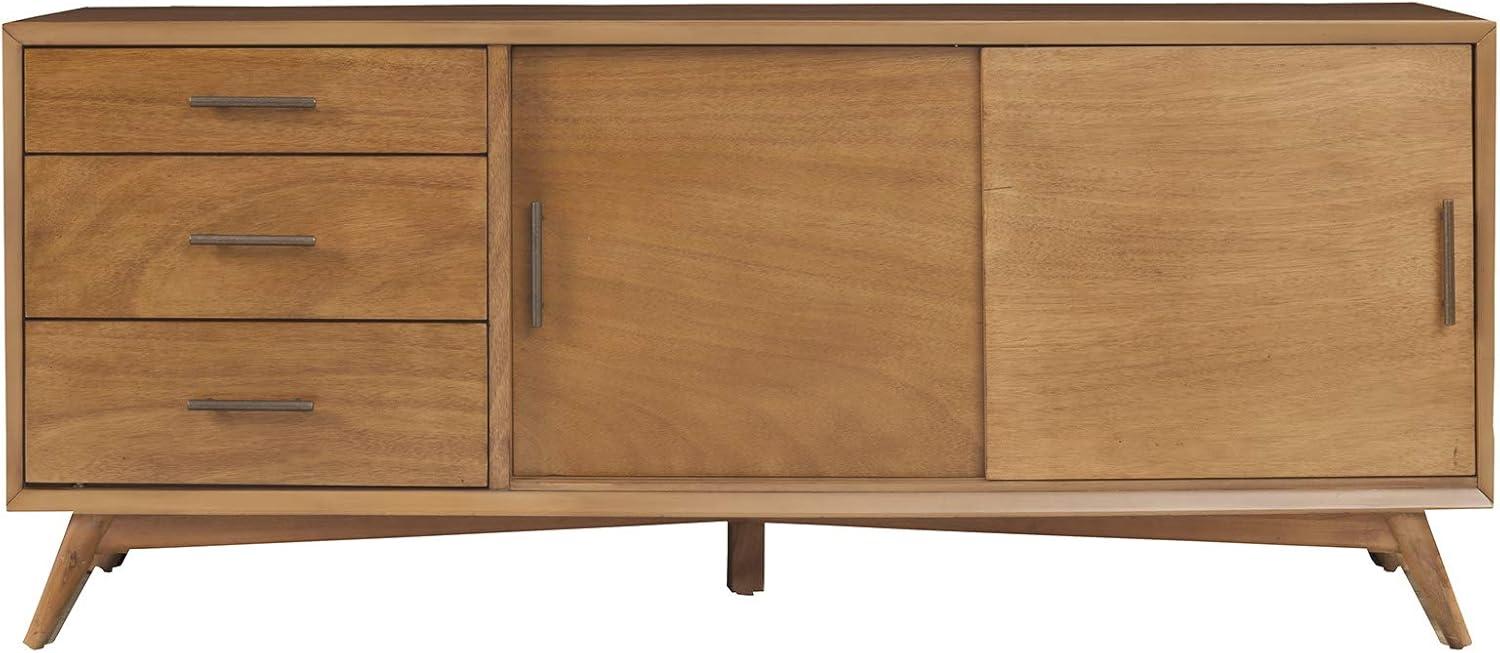 Alpine Furniture Flynn Large Wood TV Console in Acorn Brown