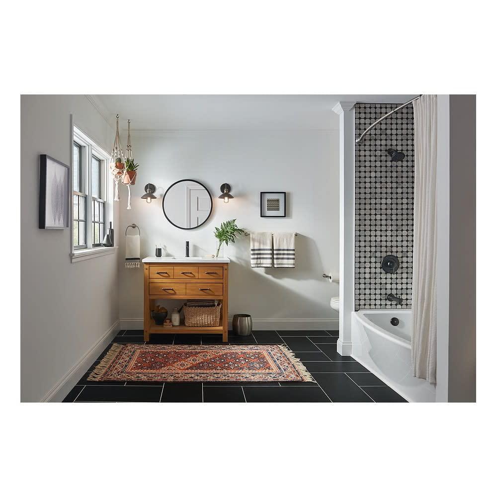 Moen Arlys Matte Black Bathroom Faucet 4 in.