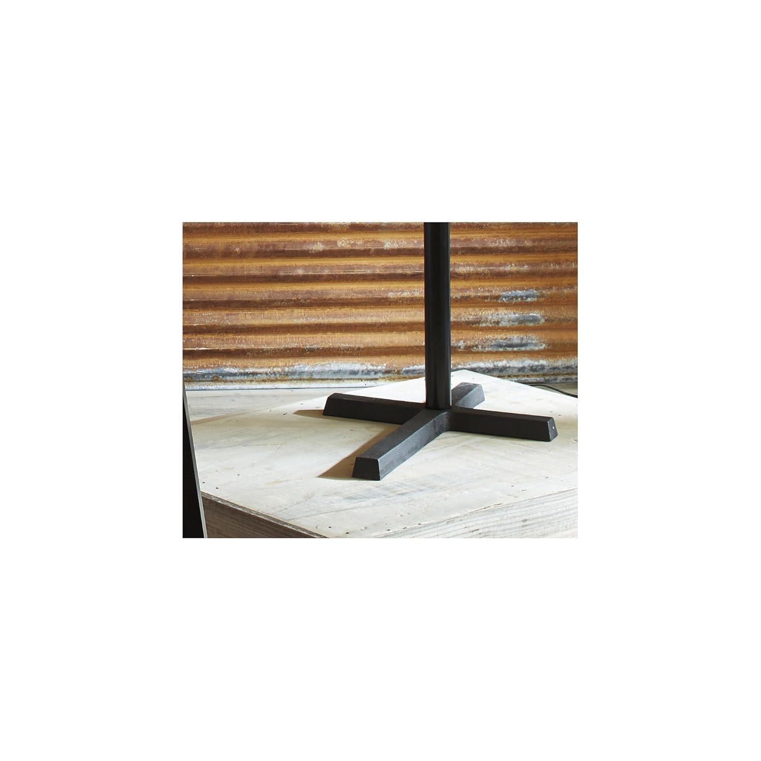 Signature Design by Ashley Sheriel Industrial Metal Arc Floor Lamp with Adjustable Neck, Black