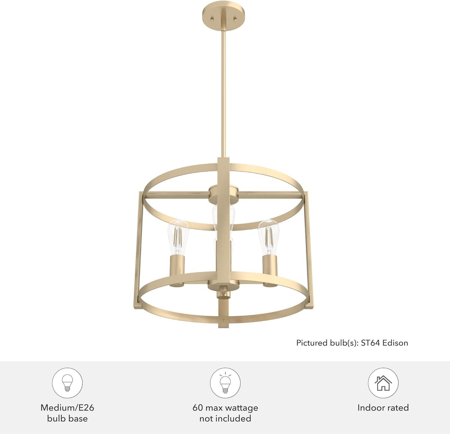 Hunter Fan 4 Modern Alturas Gold Cage Chandeliers