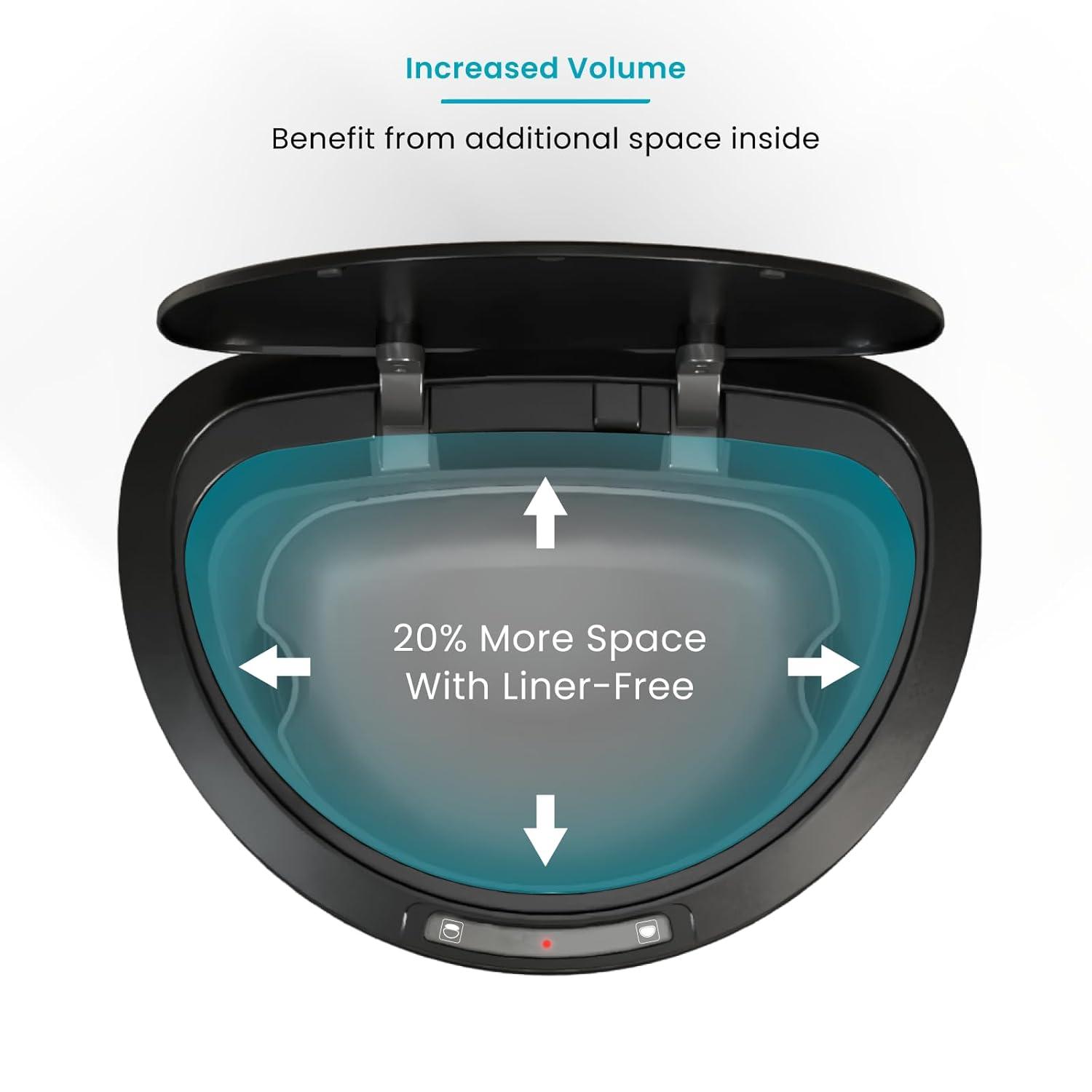 Home Zone Living 13 Gallon Automatic Trash Can With Motion Sensor, Black