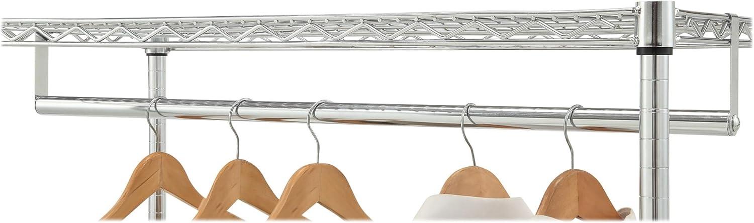 Chrome Metal Wire Shelving Garment Hanger Bar