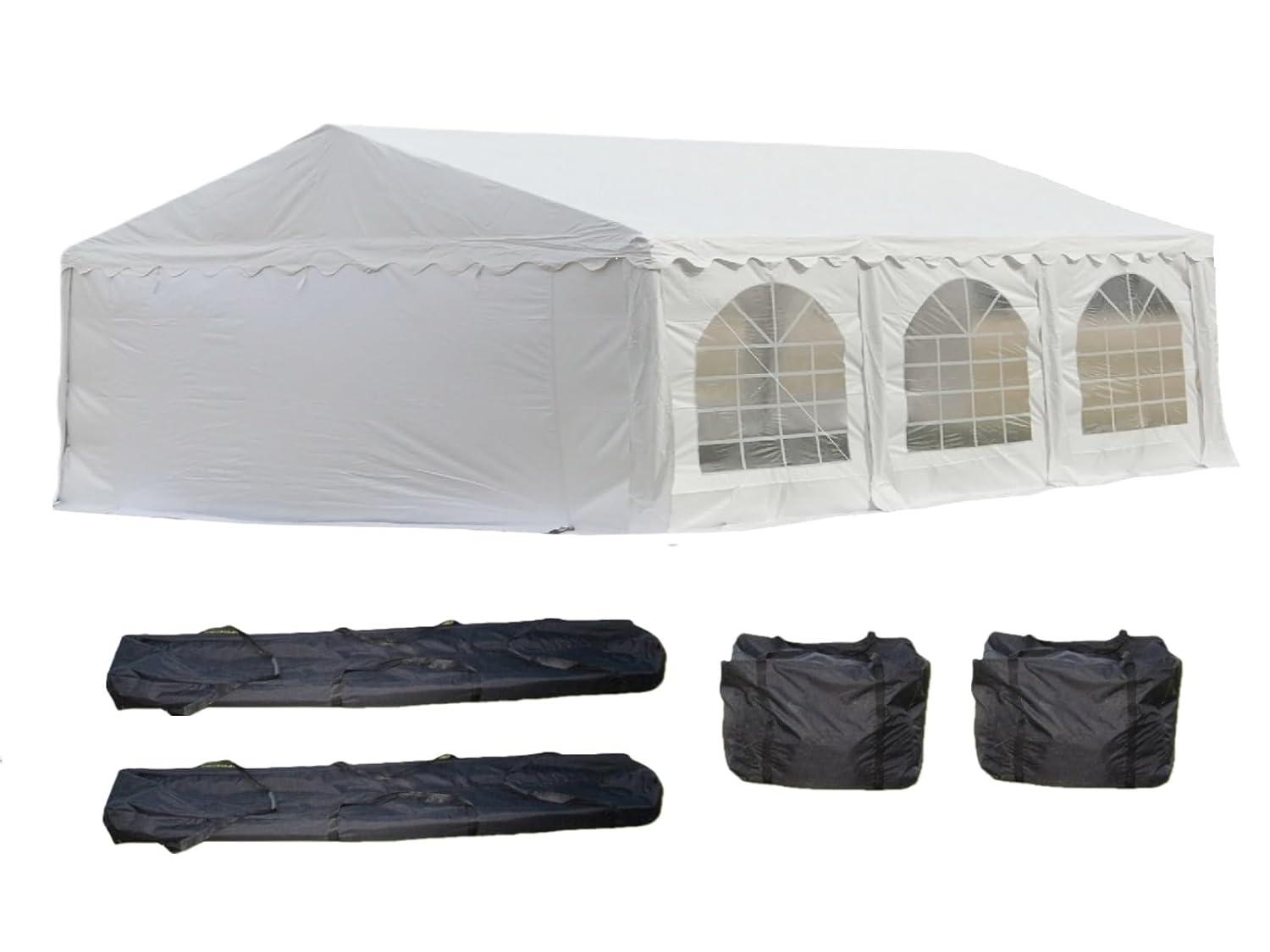 26'x13' PE White Tent - Heavy Duty Party Wedding Tent Canopy Carport - By DELTA Canopies