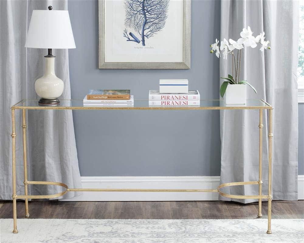 Lucille Console Table - Gold/Glass - Safavieh