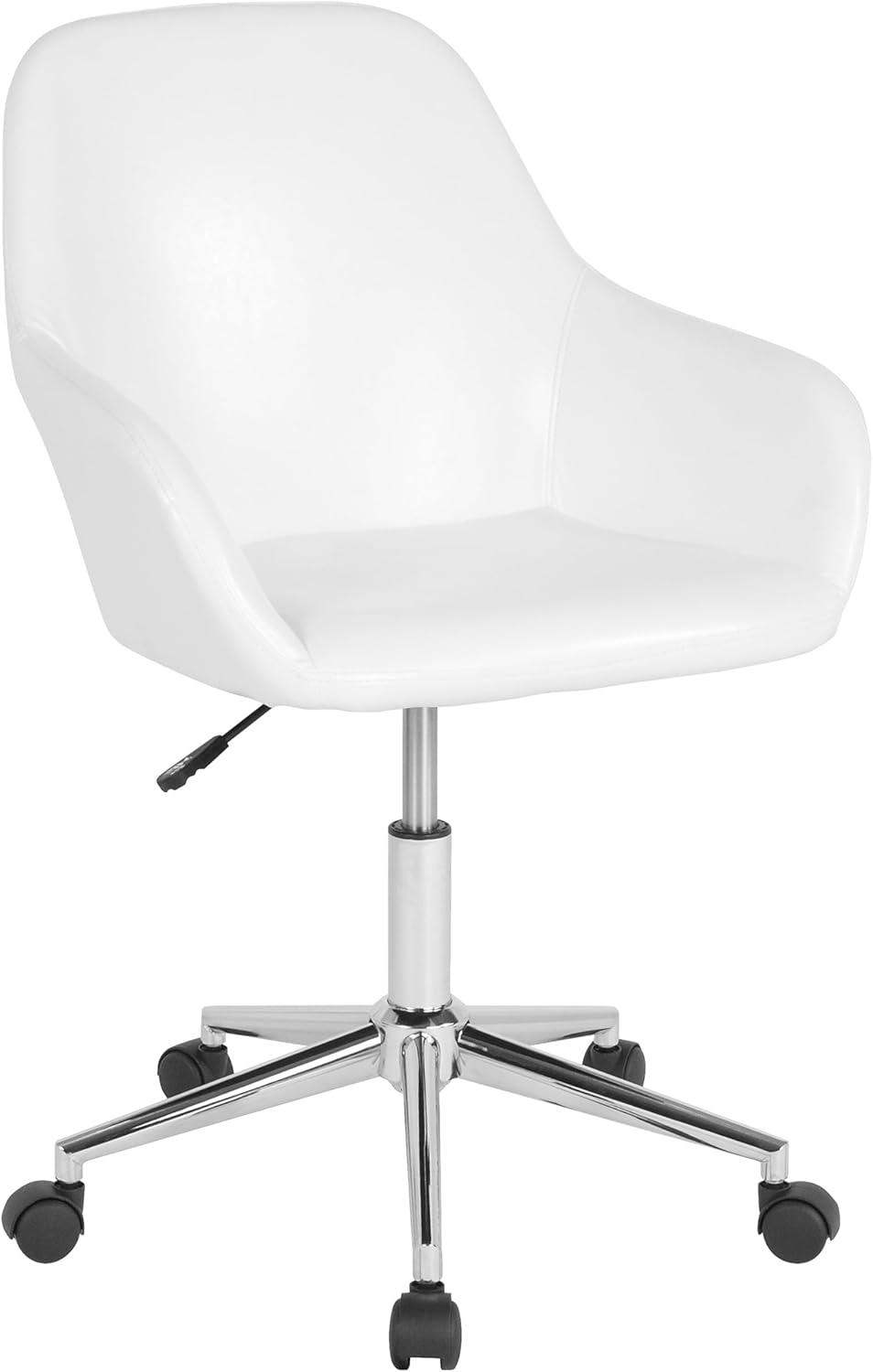 Flash Furniture Cortana Contemporary Home & Office Mid-Back LeatherSoft Upholstered Swivel Chair