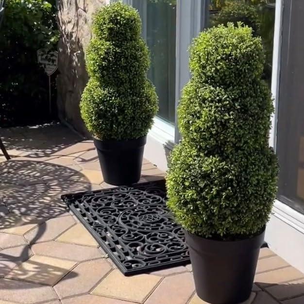 64'' Adjustable Faux Boxwood Topiary in Pot