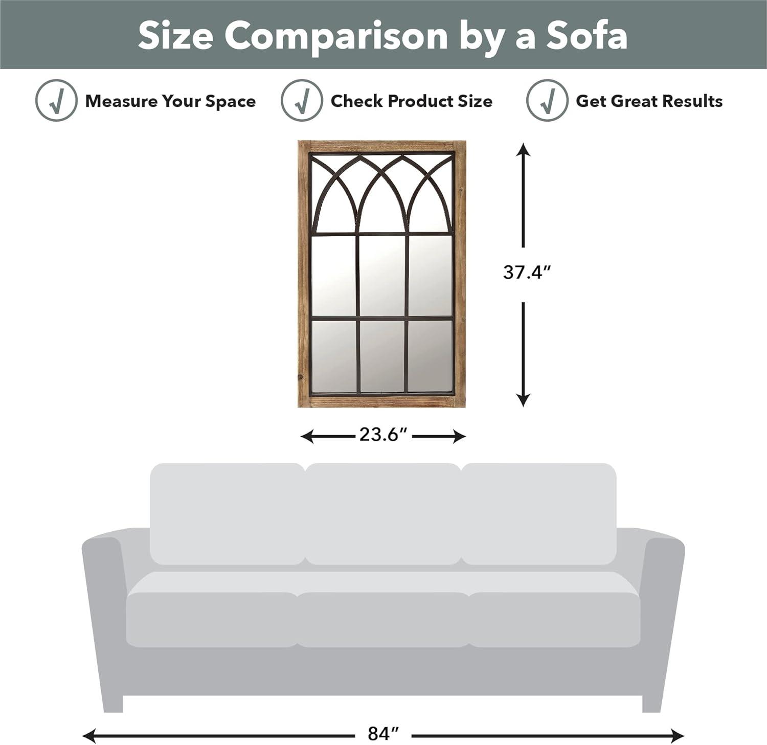 FirsTime & Co. Brown Grandview Arch Wall Mirror, Farmhouse, Rectangular, 23.6 x 1.25 x 37.4 in