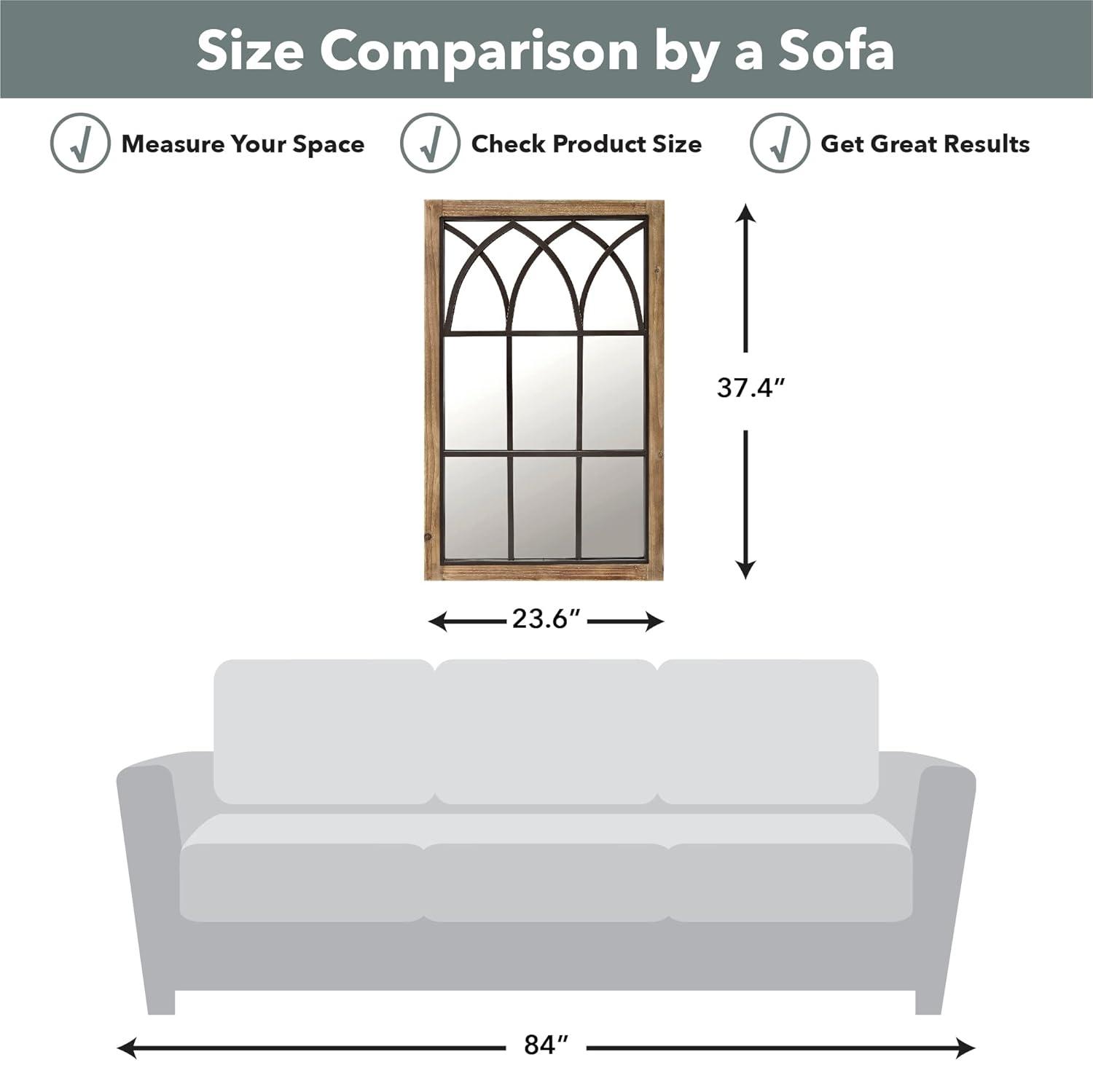 FirsTime & Co. Dark Brown Grandview Arch Wall Mirror, Farmhouse, Rectangular, 23.6 x 1.25 x 37.4 in