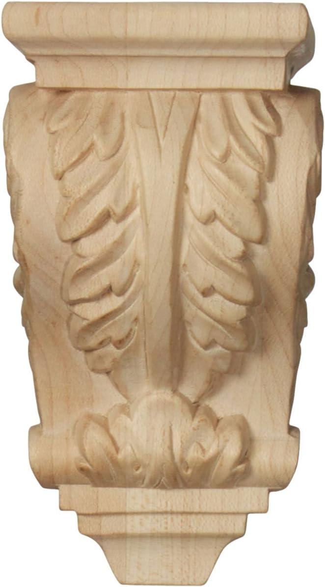Ekena Millwork 2.25-in x 2.25-in x 4.25-in Unfinished Red Oak Wood Paintable/Stainable Corbel