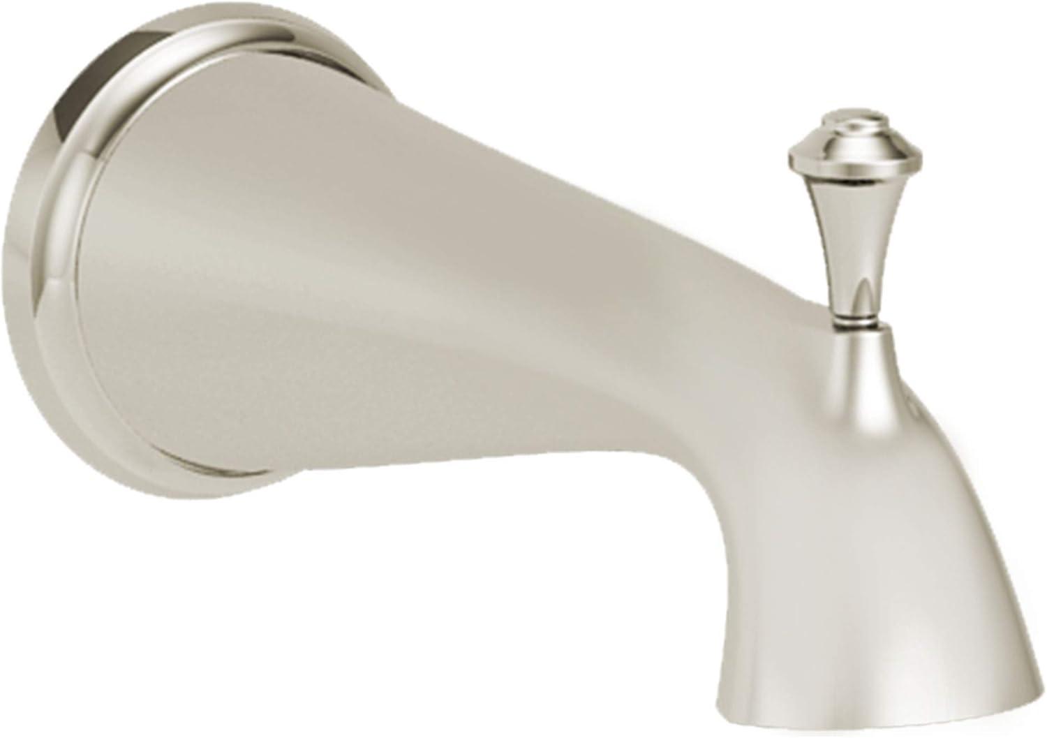 Polished Nickel Wall Mount Tub Spout with Diverter