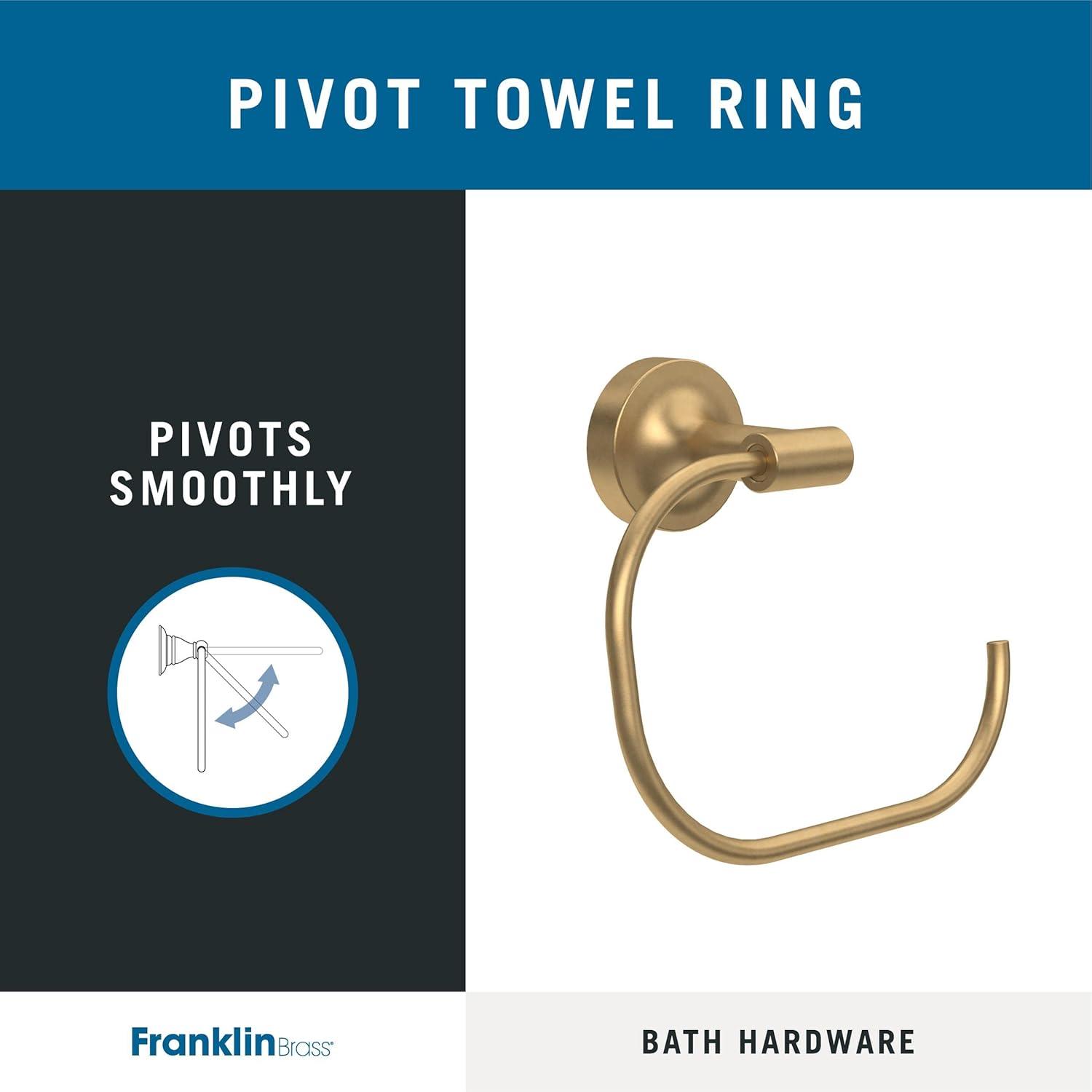 Voisin Round Open Towel Ring Bath Hardware Accessory in Satin Gold