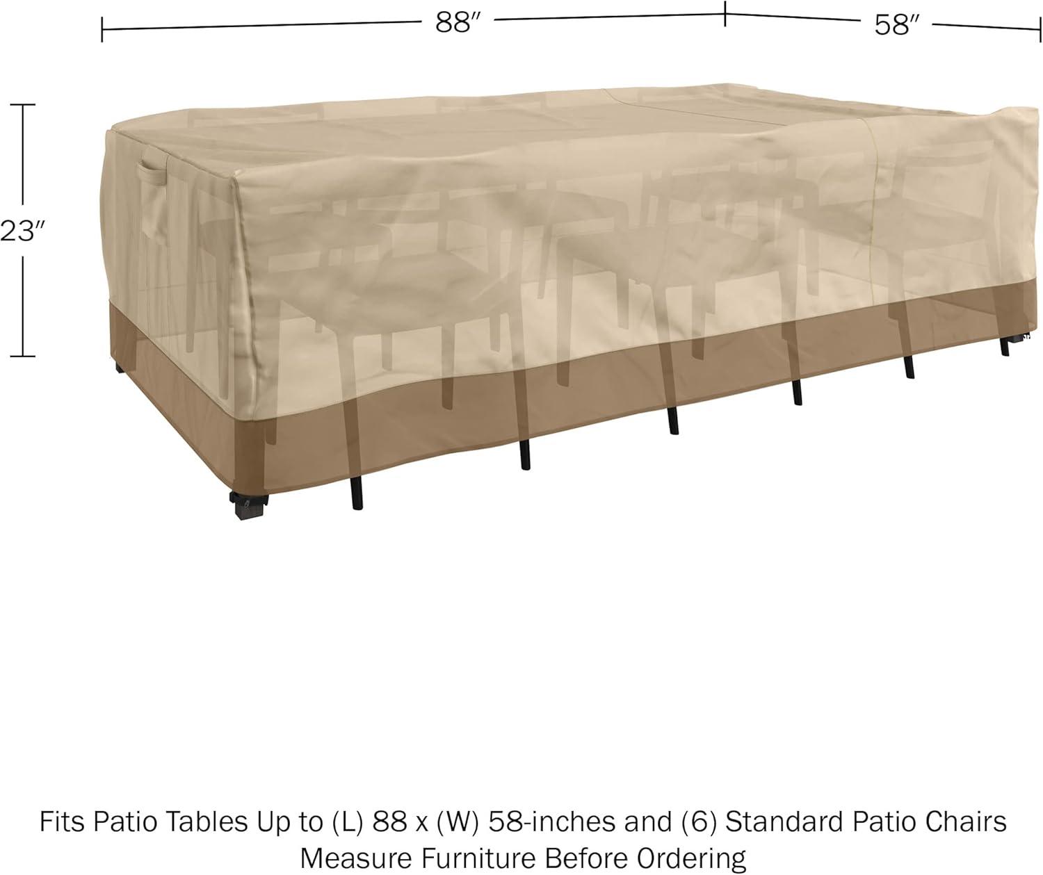 Pure Garden 88" Patio Table Cover Beige