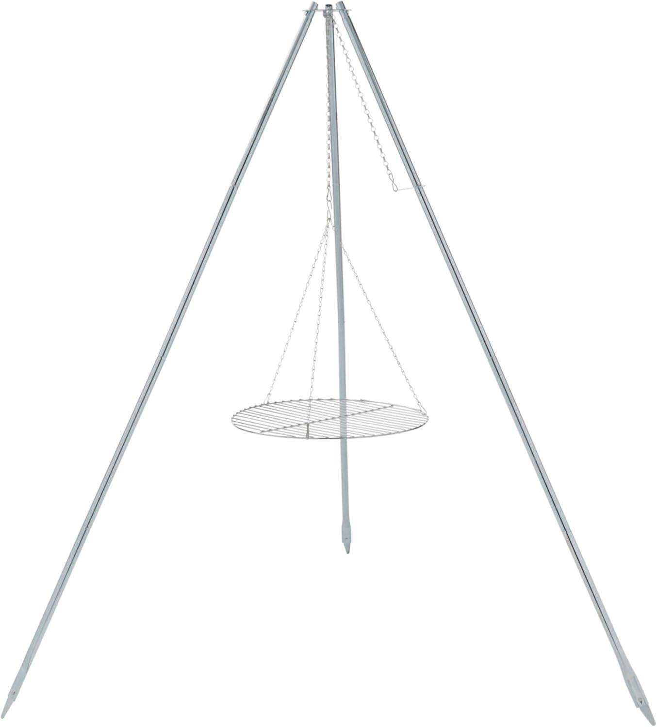 Coleman Tripod over Fire Camping Grill and Lantern Hanger