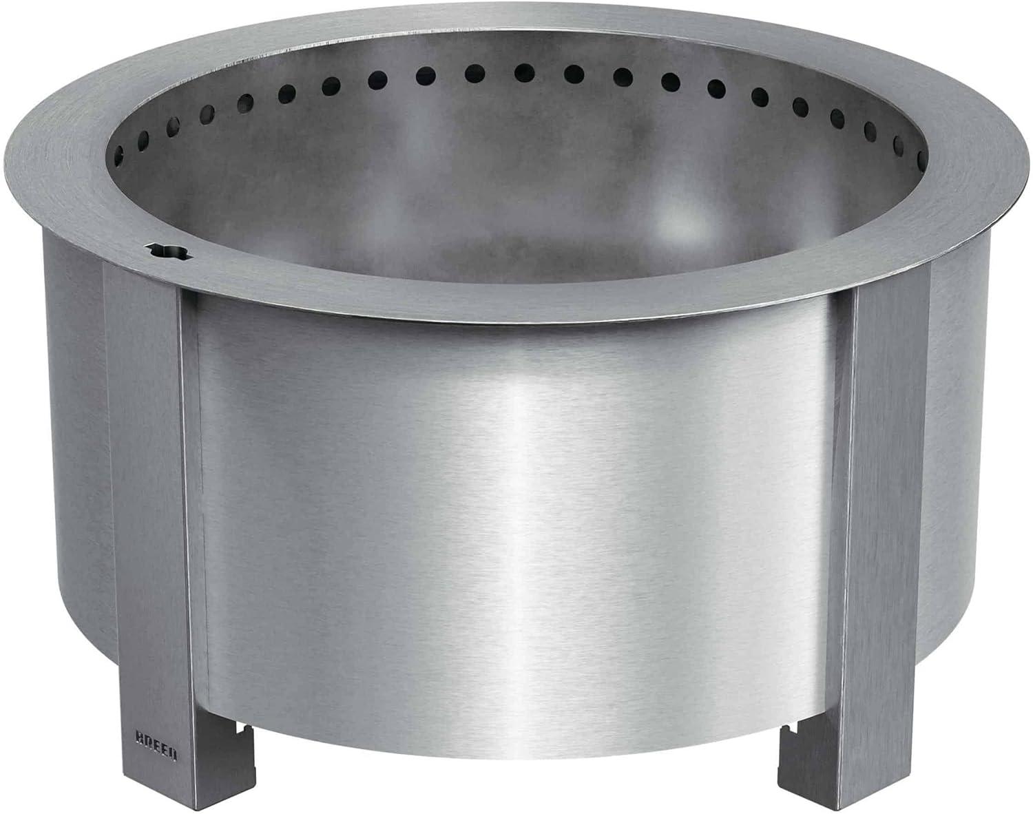 Breeo X Series 24 Stainless Smokeless Fire Pit 24 in. W Stainless Steel Outdoor Round Wood Fire Pit