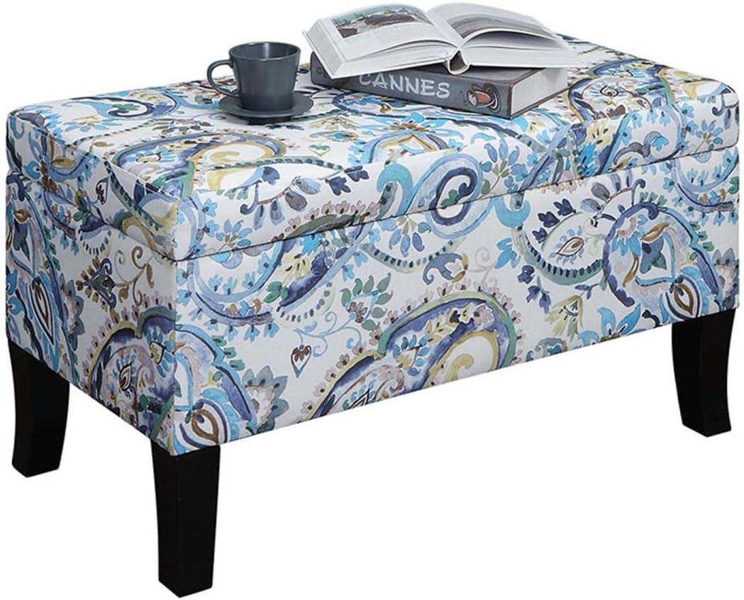 Convenience Concepts Designs4Comfort Winslow Storage Ottoman, Paisley Fabric