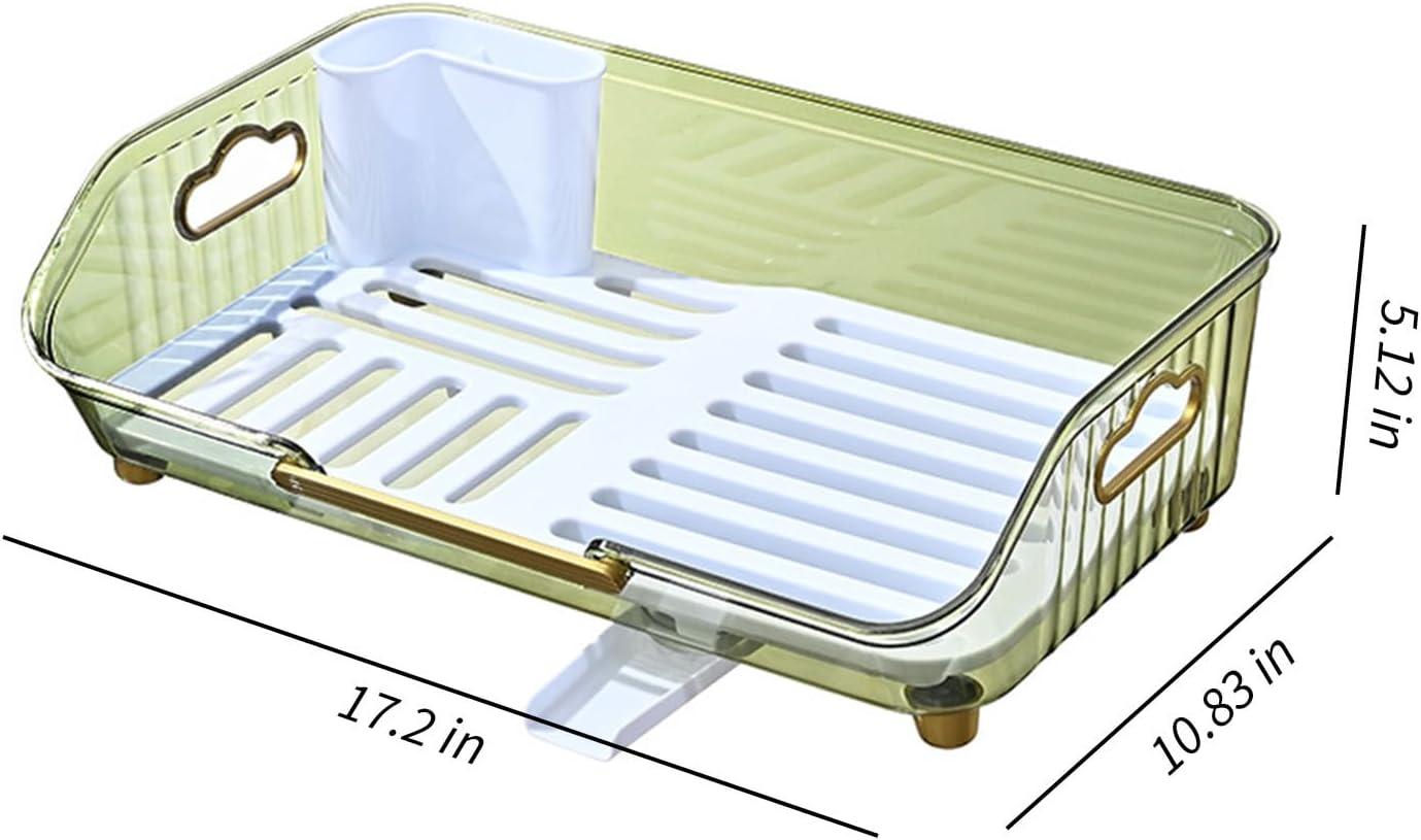 Summer Savings Rwvbm Dish Drying Rack With Drainboard Dish Drainers For Kitchen Counter With Sink Spout Dish Strainers With Utensil
