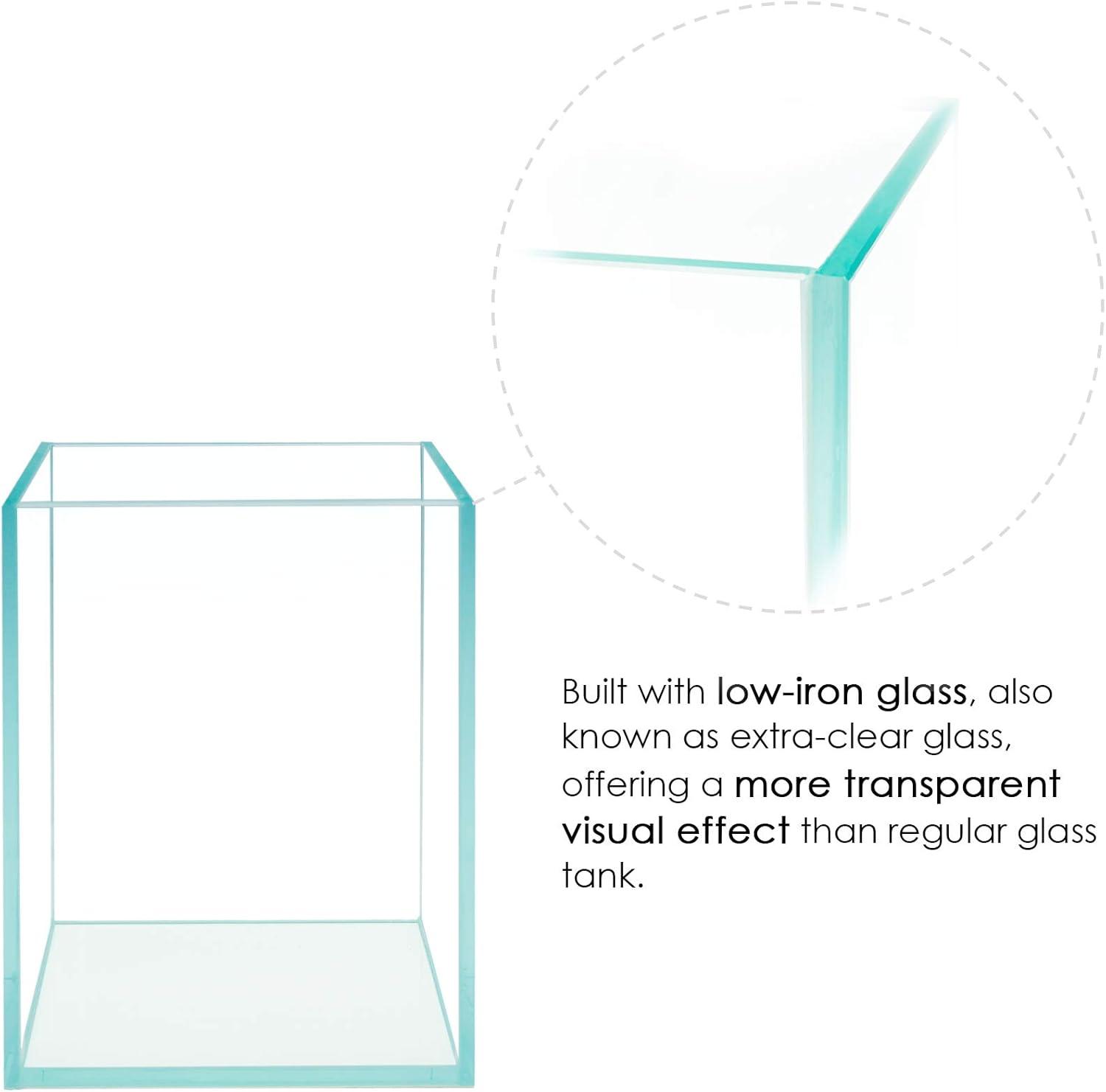 5 Gallon Nano Tall Rimless Tank, Low Iron Glass Tank, Betta Fish Tank, Aquariums Tanks (Nano ET25- 25X25X30cm)