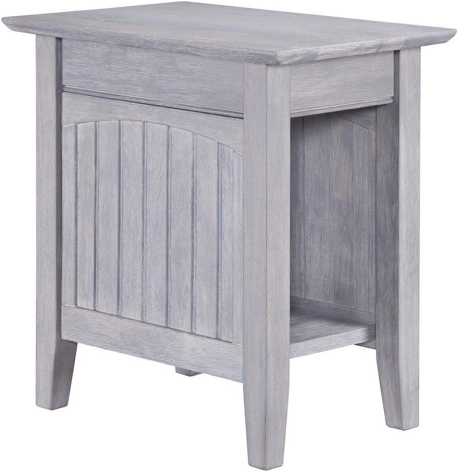 Driftwood Gray Rectangular Wood End Table