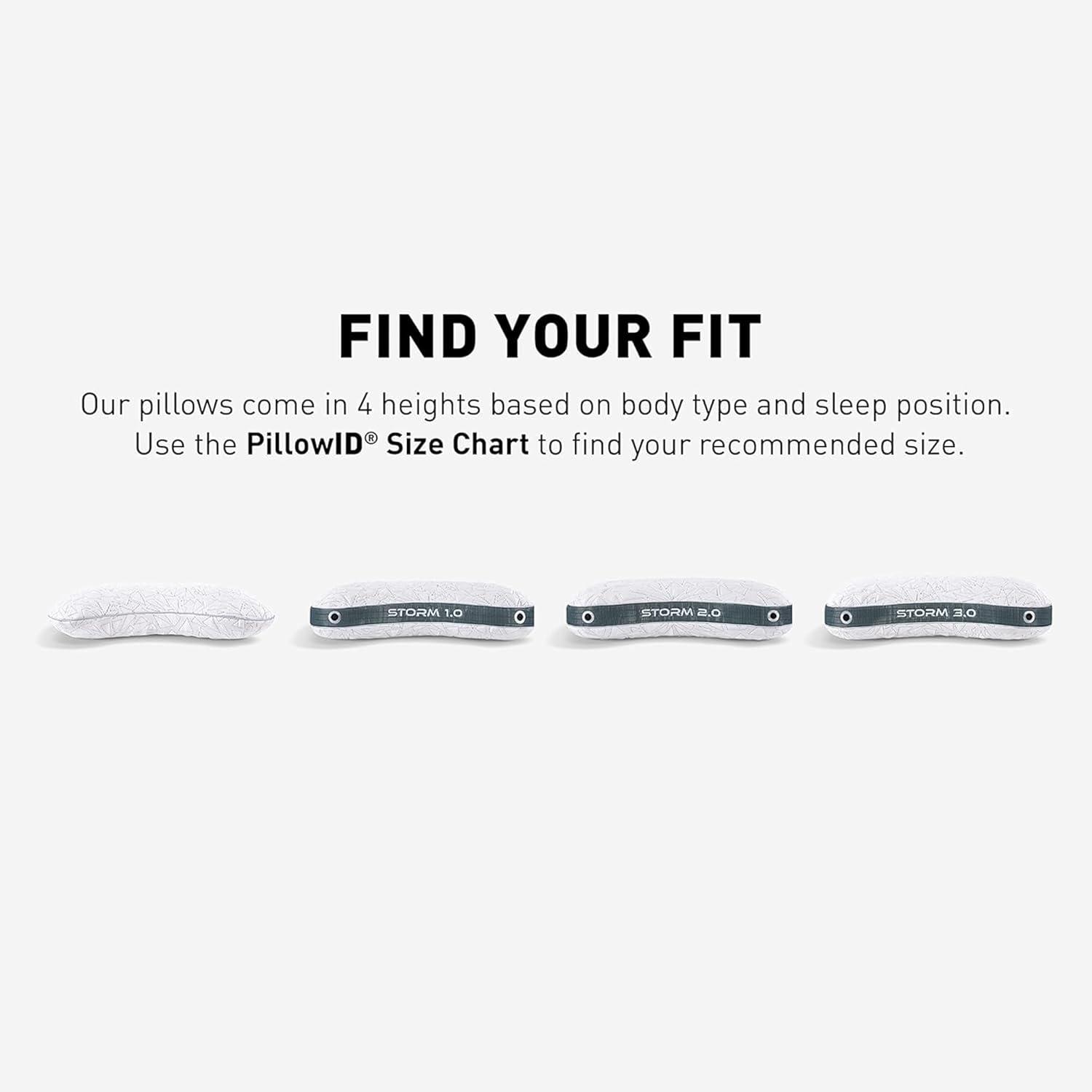 Bedgear Bedgear Storm Cuddle Curve Performance Cooling Pillow for Side Sleepers- Medium Firmness