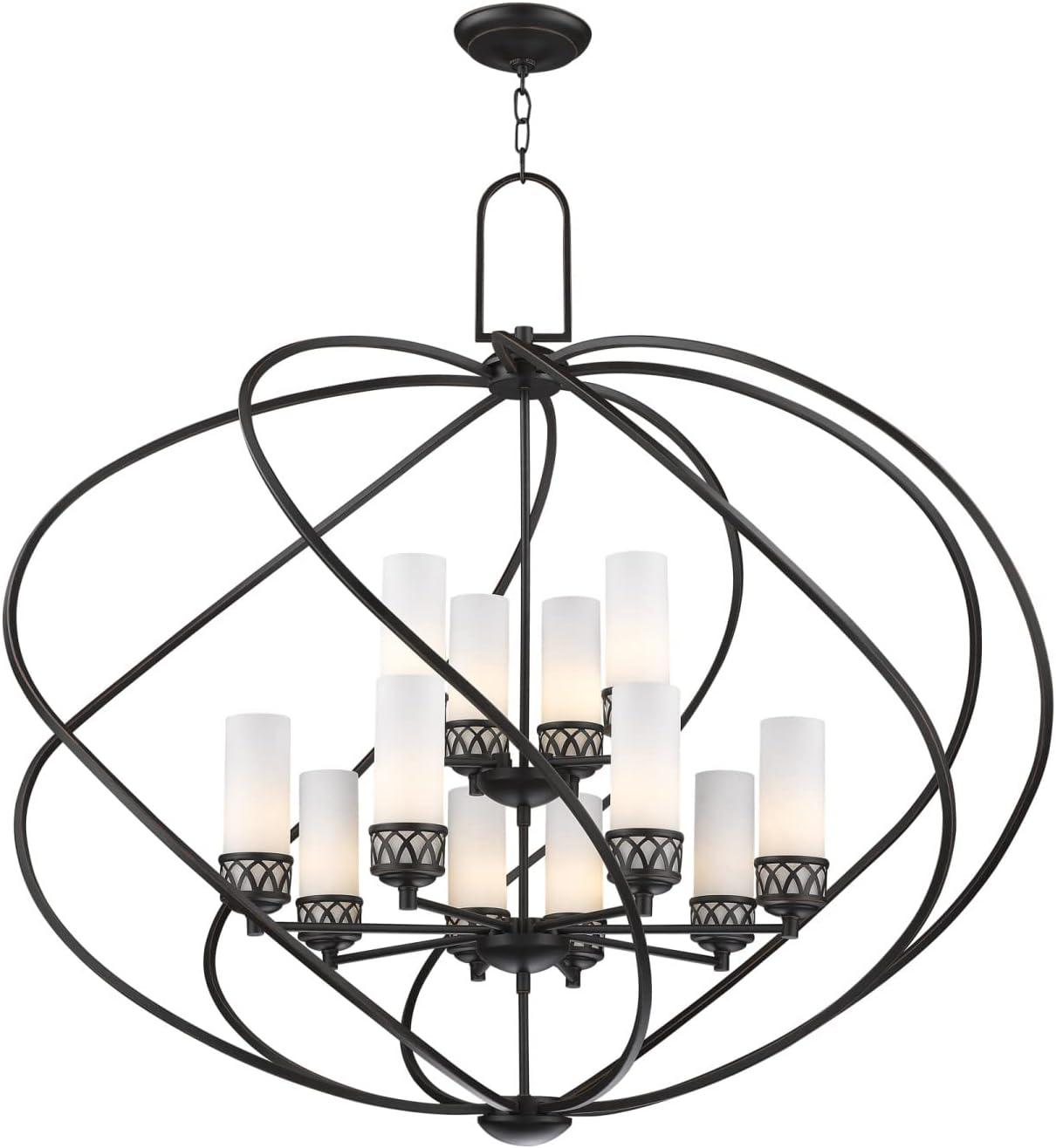 Livex Lighting 47199-67 Westfield 12-Light Foyer Chandelier, Olde Bronze
