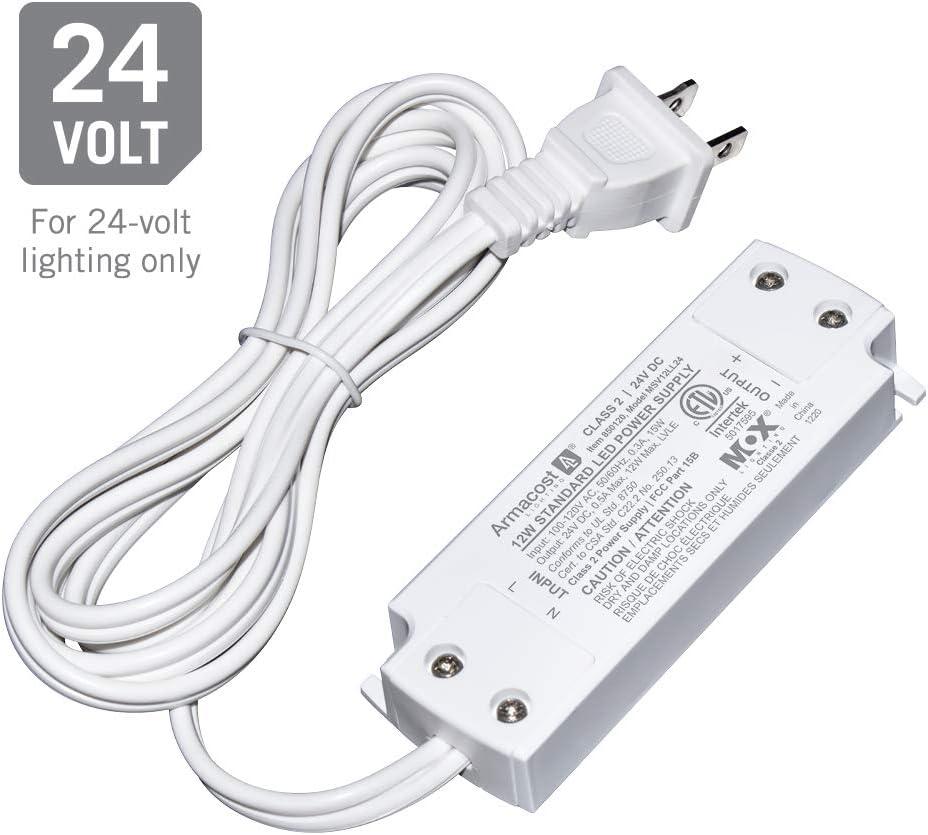 Armacost Lighting 850120 24 Volt LED Power Supply, 12 Watt, White 12 Watt 24 Volt