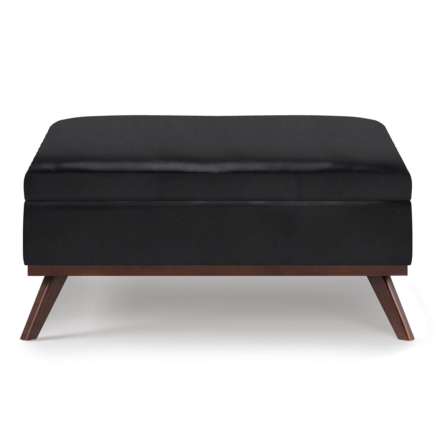 Simpli Home Owen Faux Leather Ottoman