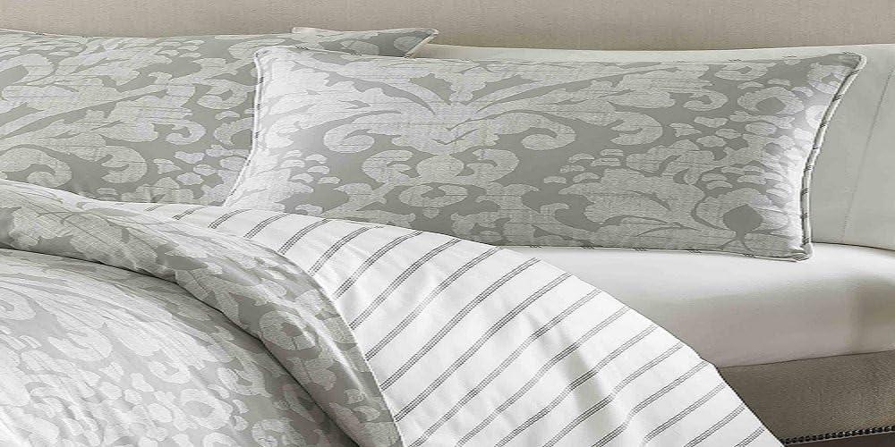 Camden Gray Cotton Full/Queen Duvet Cover Set