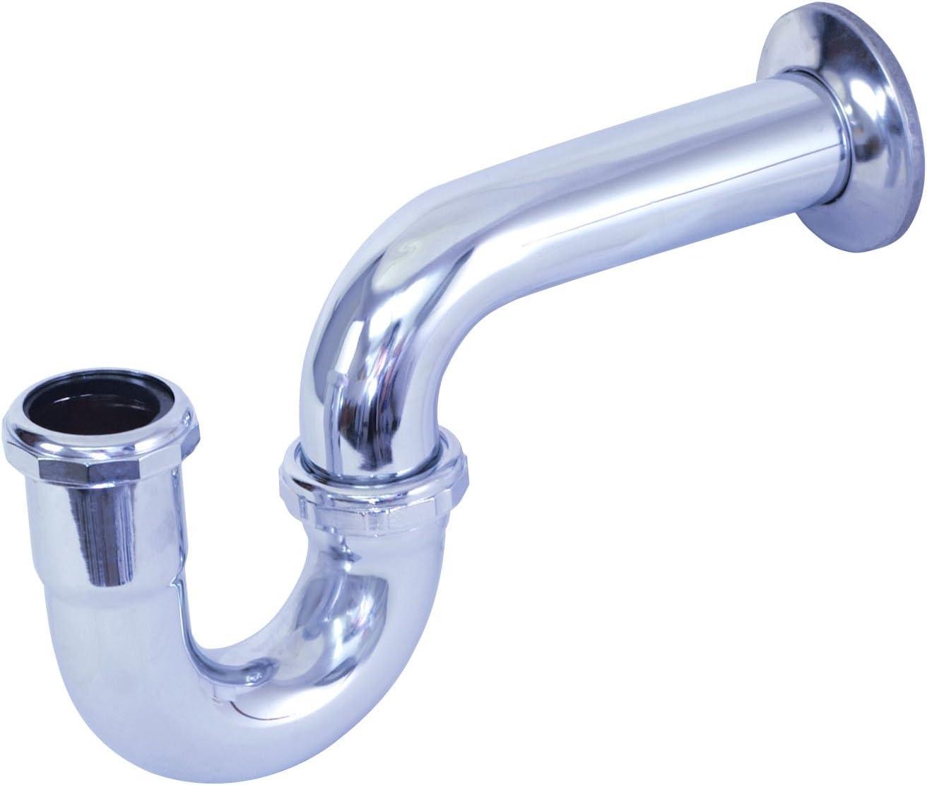 Eastman 35002 P-Trap Pipe Fittings & Couplers with Flange, 1-1/4 inch, Brass with Chrome