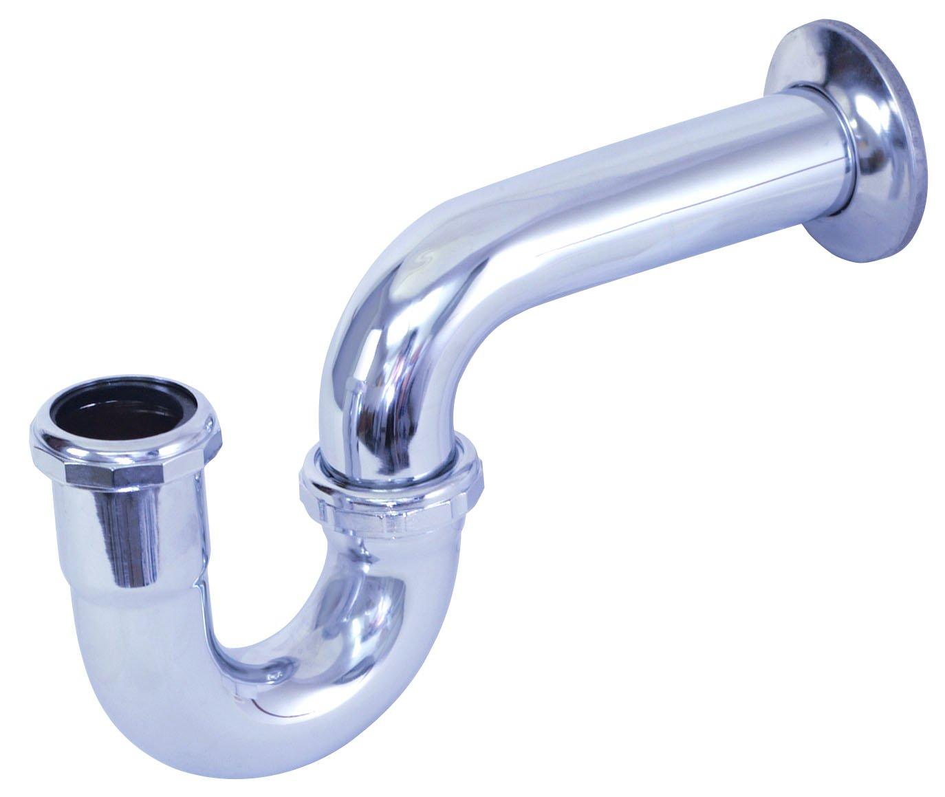 Eastman 35002 P-Trap Pipe Fittings & Couplers with Flange, 1-1/4 inch, Brass with Chrome