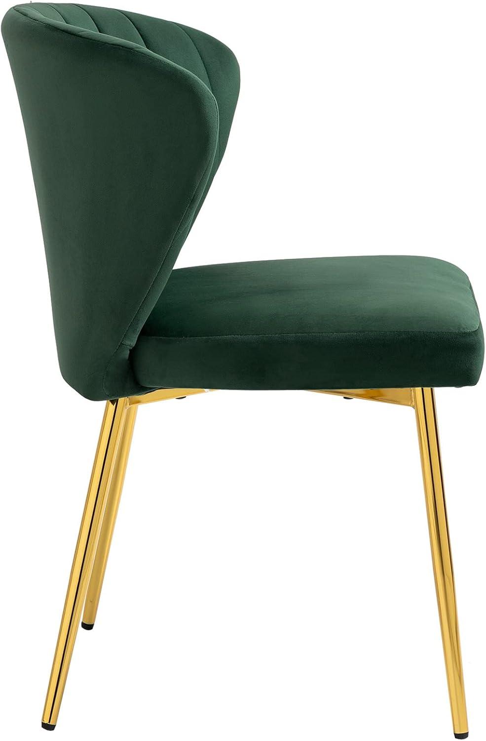 Isaac Velvet Accent Dining Chair Set of 2 | Karat Home - Fuchsia