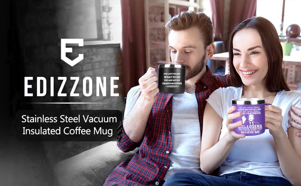 Best Grandpa Gifts for Christmas - 14Oz Grandpa Mug (Black) - You Are Not My Granddaughter -