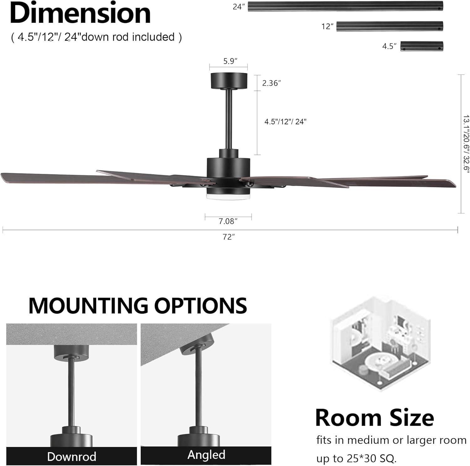 Antoinesha Ceiling Fan with LED Lights