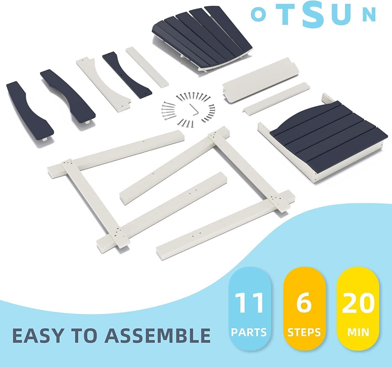 Outdoor Tall Adirondack Chair, Patio Bar Stool Chair with High Back, 400lbs, Widened Arms, All-Weather Balcony Chair for Backyard, Garden, Yard (1 PC)