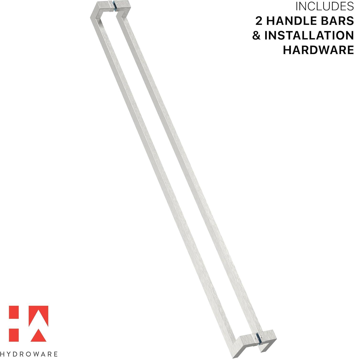 Satin Push/Pull Door Handle - Modern Contemporary Long Stainless Steel Push Pull Door Handle for Home Entrance Glass Shower Wooden Barn & Office Store Shop Doors