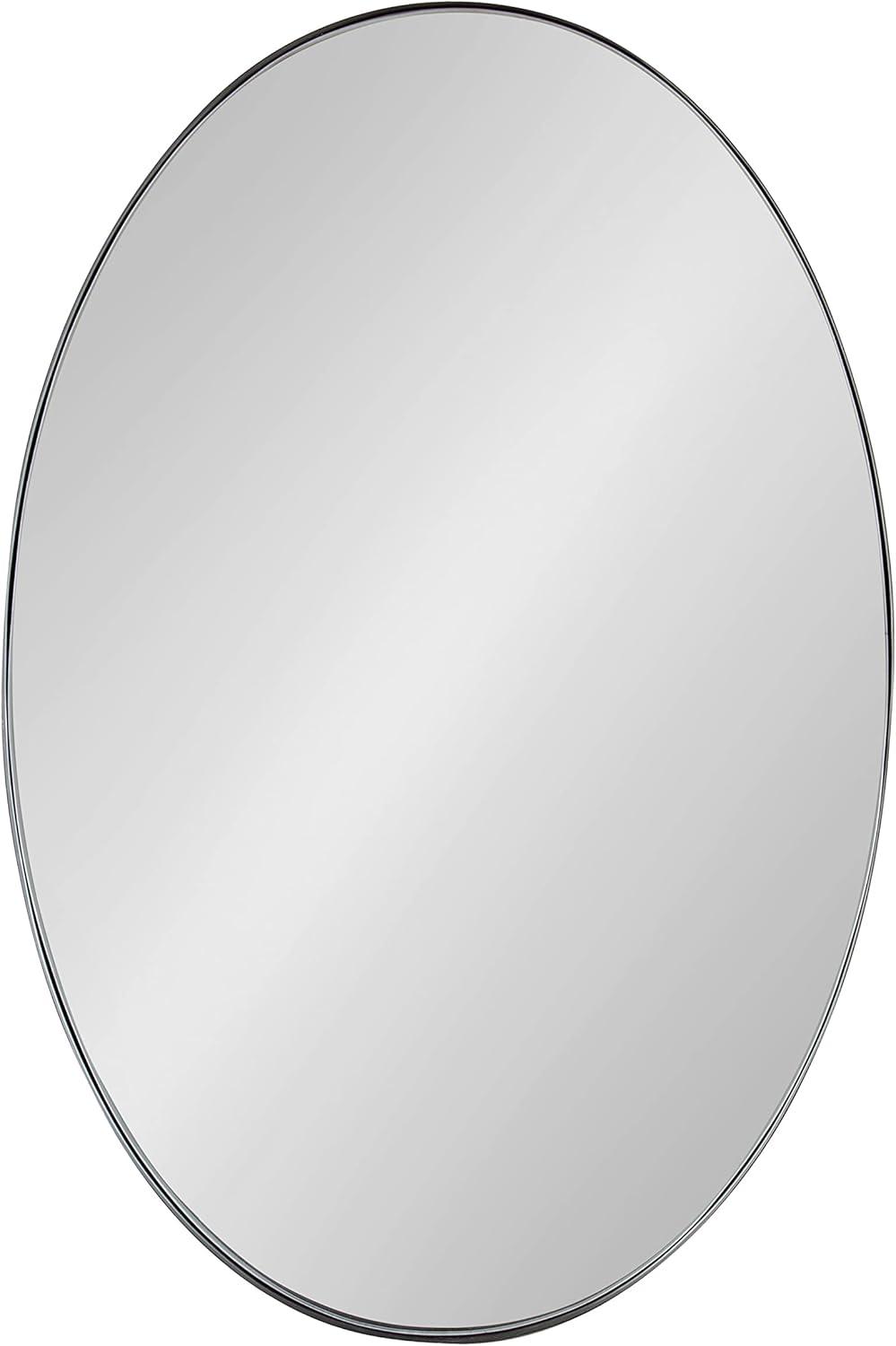 Kate and Laurel Rollo Oval Framed Wall Mirror, Bronze 20x30