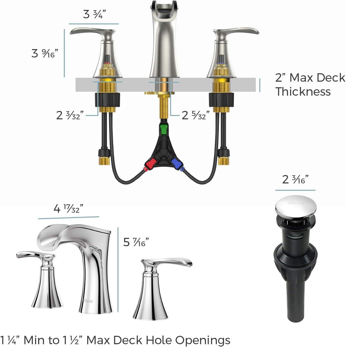 Jaida Widespread Bathroom Faucet with Drain Assembly