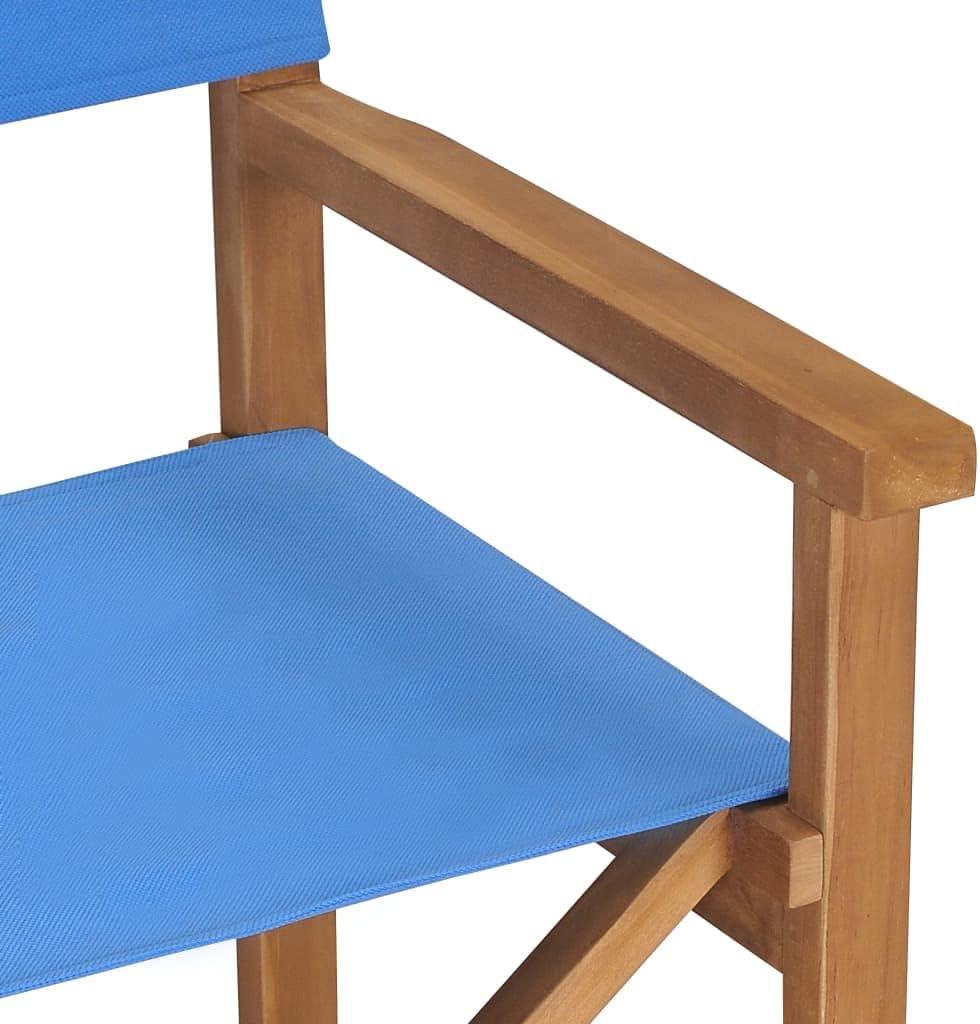 vidaXL Folding Director's Chair Solid Teak Wood