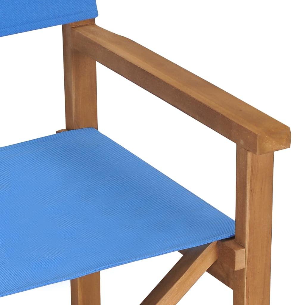 vidaXL Folding Director's Chair Solid Teak Wood