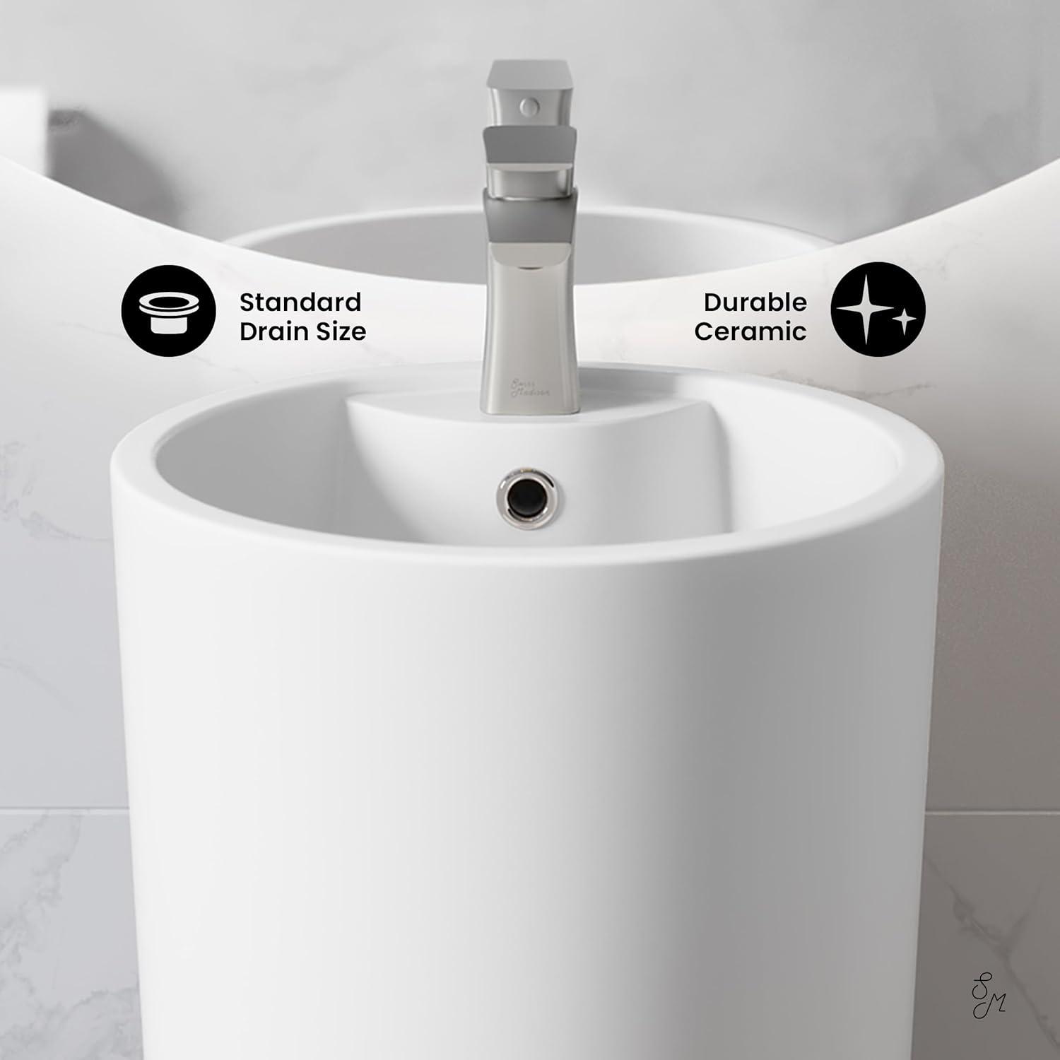 Monaco Circular Basin Pedestal Sink