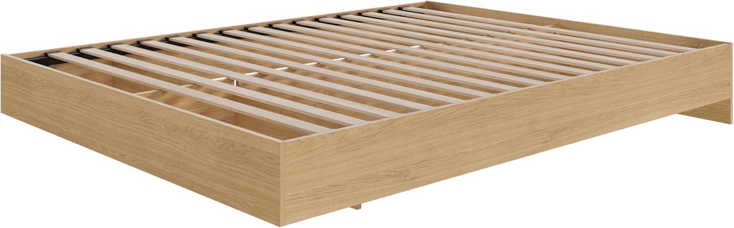 Nexera Full Size Platform Wood Bed Frame, Natural Maple