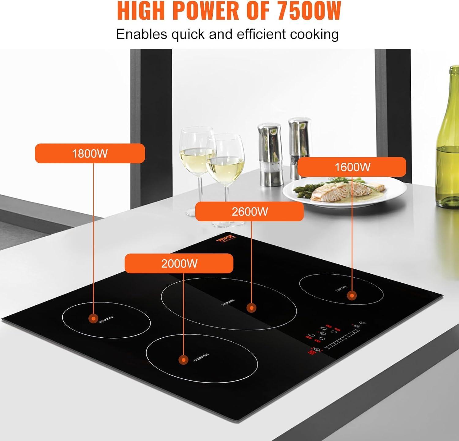 VEVOR 30" 4 Burner Induction Cooktop