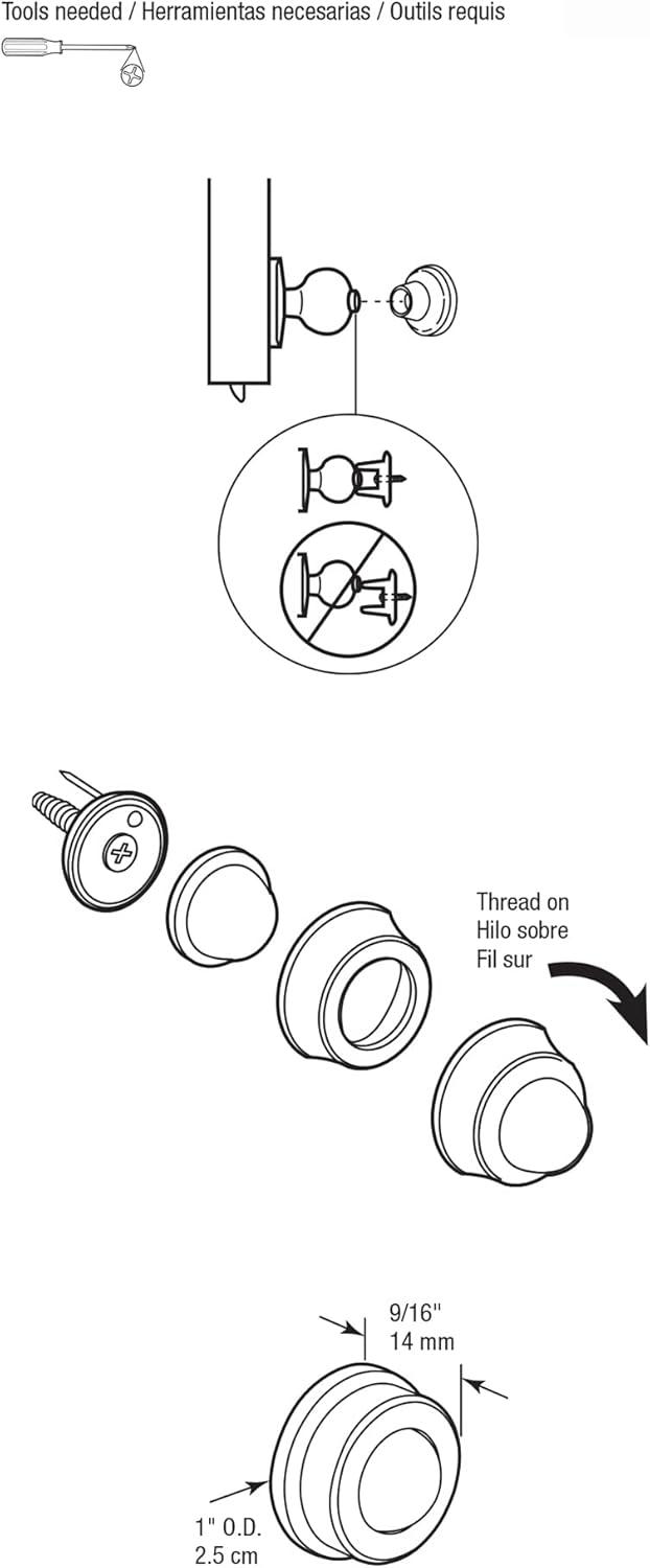 Prime-Line Cast Brass Wall Protector with Convex Bumper, 1 In., Bronze, (Single Pack)