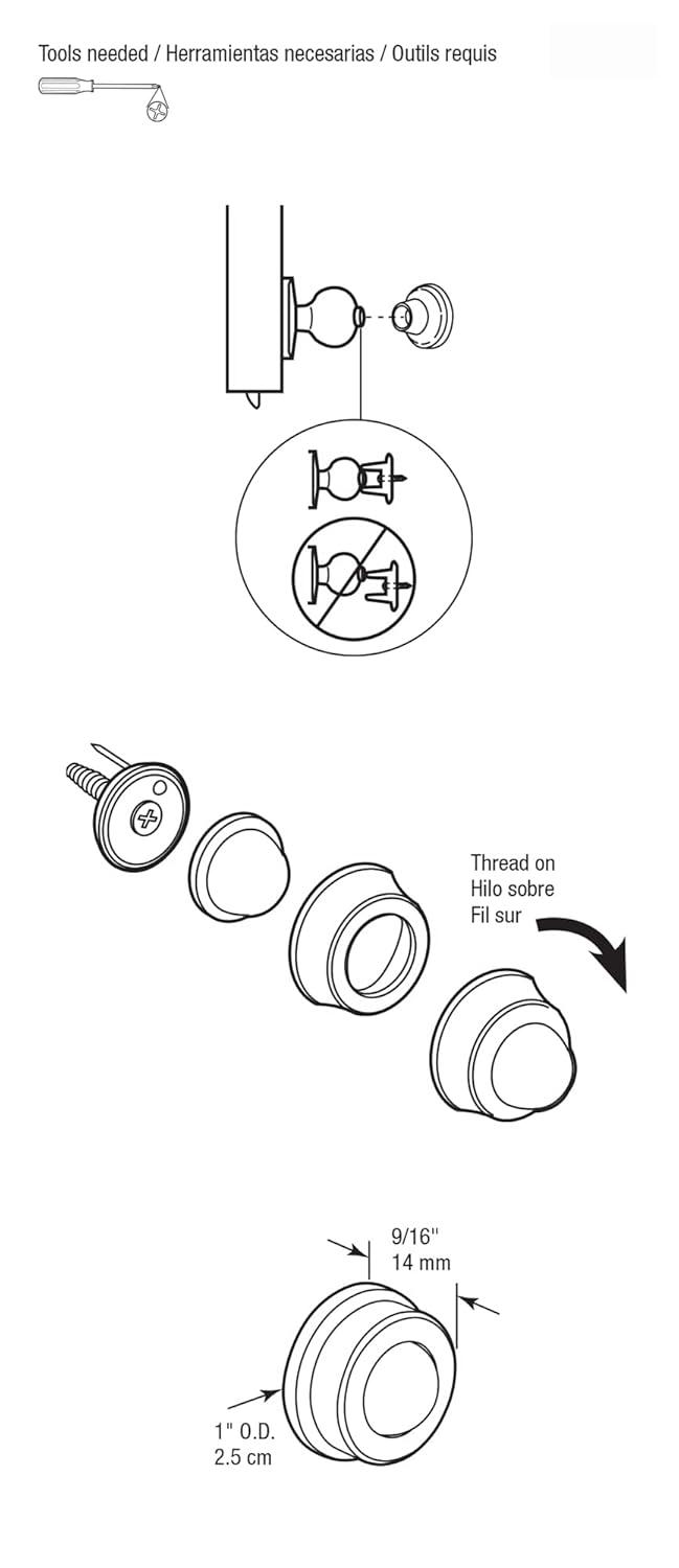 Prime-Line Cast Brass Wall Protector with Convex Bumper, 1 In., Bronze, (Single Pack)