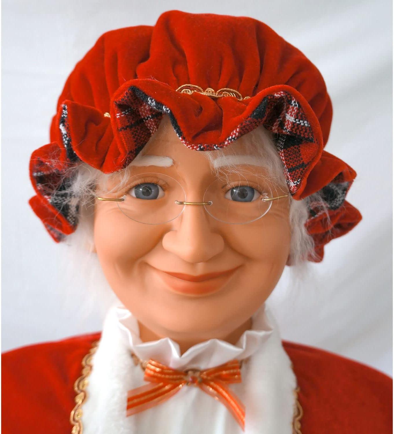 Fraser Hill Farm Life Size 58-in. Dancing Mrs. Claus Animatronic with Basket
